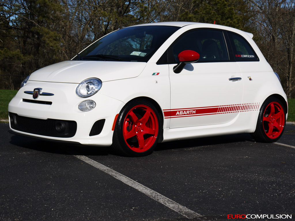 White Cars With Red Rims Gaetanos 2012 abarth red/white